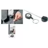 DURABLE Jojo Retractable Key Reel with Keyring, Black, 80 cm Cord, 10-Pack 822258