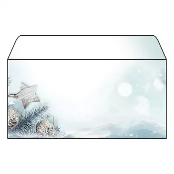 Designový papír SIGEL Snow Star DL 110 x 220 mm 80 g/m² modrý/bílý DU312