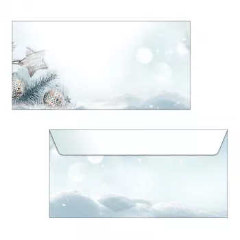 Designový papír SIGEL Snow Star DL 110 x 220 mm 80 g/m² modrý/bílý DU312