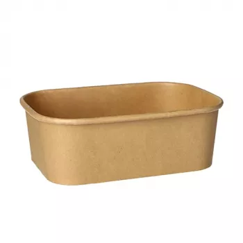 Obdélníková nádoba na potraviny PAPSTAR pure, 750 ml, hnědý FSC karton, 25 ks 88819