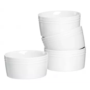 Sada zapékacích mističek Ritzenhoff & Breker BIANCO, 245 ml, 4 ks, porcelán, bílá, 431452