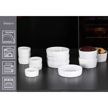 Sada zapékacích mističek Ritzenhoff & Breker BIANCO, 245 ml, 4 ks, porcelán, bílá, 431452