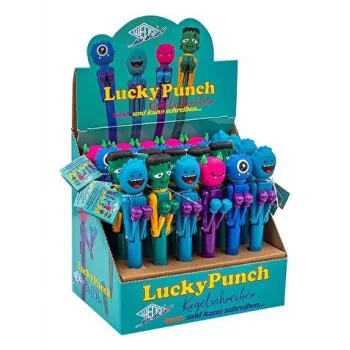 Kuličkové pero WEDO Monster Lucky Punch, různé barvy, mechanická boxovací funkce, modrá náplň, 1 ks (252 2399)