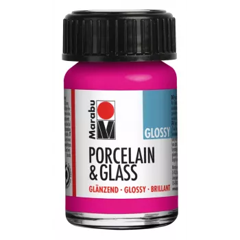 Marabu Porcelain & Glass Paint, Glossy, Raspberry, 15 ml 11150039131