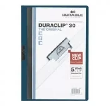 Zakládací desky DURACLIP 30 A4 DURABLE, černé, 25 ks, 220028