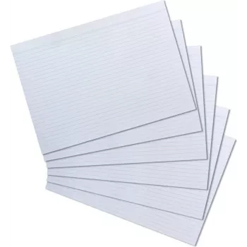 Kartotéční lístky Herlitz DIN A4, linkované, bílé, 170 g/m², bezdřevé, modré linkování, oboustranné (10621282)