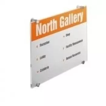 Dveřní štítek DURABLE CRYSTAL SIGN A3 na výšku, transparentní akrylátové sklo, šroubová montáž, 1 sada 482619