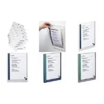 DURABLE CLICK SIGN A4 na výšku dveřní cedule, stříbrný rám, neoslňující, šroubová montáž 486702