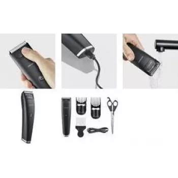 SEVERIN HT 708 Hair Clipper, Matte Black, Lithium-Ion Battery, 60 min Cordless Runtime, 20 Cutting Lengths