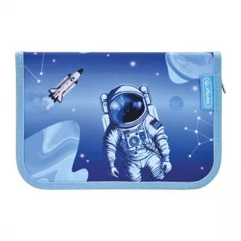 Pouzdro na psací potřeby herlitz Cosmic Explorer, 31 dílů, polyester, 205 x 140 x 38 mm, 2 chlopně, vesmírný design 400197095