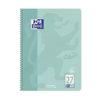 OXFORD Collegeblock TOUCH Squared with Margin A4, 80 Sheets, 90 gsm, Assorted Colours 400196079