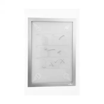 Samolepicí informační rámeček DURABLE DURAFRAME WALLPAPER A4, stříbrný, 484323