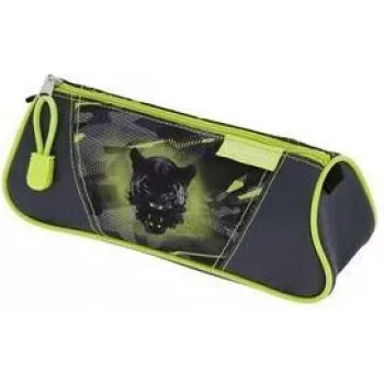 Trojhranné pouzdro na psací potřeby HERLITZ Wild Panther, polyester, 1 zipová přihrádka 400205919
