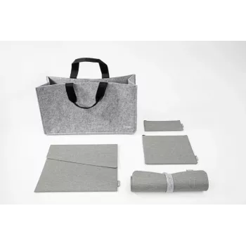 Taška na sdílený stůl SIGEL BAB01 Desk Sharing Bag Basic L, světle šedá, sada 5 ks