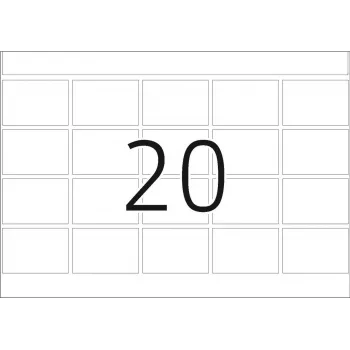 Samolepicí etikety HERMA DP1 22x32 mm bílé matný papír 5000 etiket (2920)