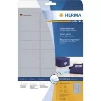 Stříbrné fóliové etikety HERMA SuperPrint LaserCopy 29,6 x 63,5 mm 675 etiket 4098