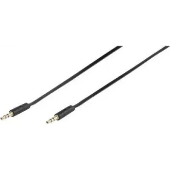Audio propojovací kabel Vivanco 46/10 03FG, jack 3,5 mm na jack 3,5 mm, 0,3 m, černý 46130
