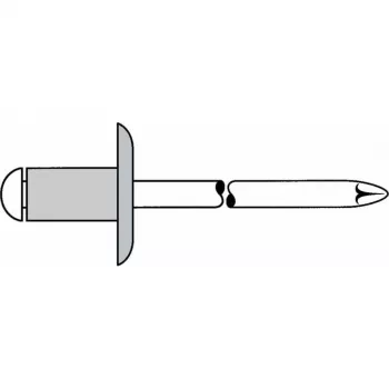 Slepý nýt Gesipa 1454126 Al/ocel 5x25 mm velká hlava K14, upínací rozsah 15,0-20,0 mm (balení 250 ks)