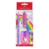 Faber-Castell Unicorn Jumbo psací sada, fialová, 3 ks, 3 mm tuhy, ergonomický trojhranný tvar 111528