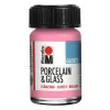 Barva na porcelán a sklo Marabu, lesklá růžová, 15 ml, bez vypalování 11150039133