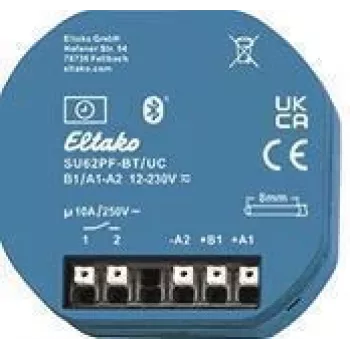Eltako 1-Channel Time Switch with Potential-Free Contact SU62PF-BT/UC, Bluetooth, 16A 30062006