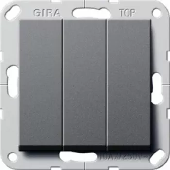 Přepínač kolébkový GIRA 283228 System 55 2pólový 10AX 250V antracit
