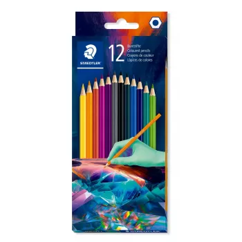 Šestihranné pastelky STAEDTLER Edition 1, 12 ks v kartonové krabičce, tmavé tóny, 3,0 mm tuhy 175C12E2-1