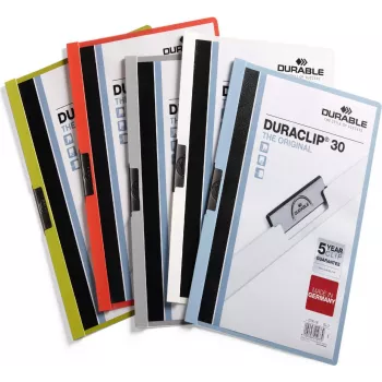 Klempířský pořadač DURABLE DURACLIP 30 A4 220057 modrý (balení 25 ks)