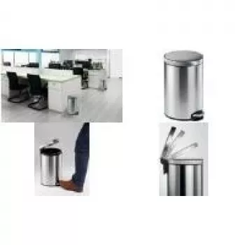 Odpadkový koš s pedálem DURABLE 340123 nerez 12 l kulatý