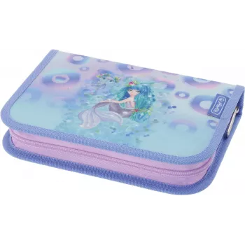 Naplněné pouzdro na tužky Herlitz Mystic Mermaid 300001564, 31 dílů, modrá/růžová, polyester