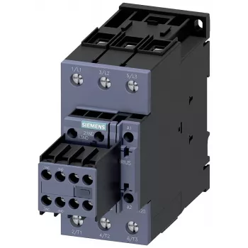 Stykač SIEMENS AC-3 22kW/400V 2NO+2NC 230V AC 50A S2 šroubové svorky (3RT20361AP04)