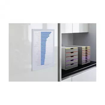 Samolepicí informační rám DURABLE DURAFRAME A4, stříbrný, balení 2 ks 487202