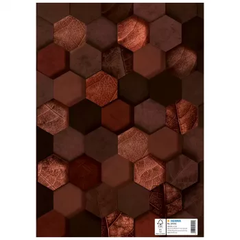 Obal na sešity HERMA Heftschoner X, karton, DIN A4, hnědý, s polem pro popis, 10 ks (20092)