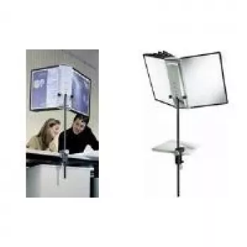 Stolní svorka DURABLE SHERPA® 10 - systém A4 display panelů, 10 panelů, 5 barev, otočení 360° 581800