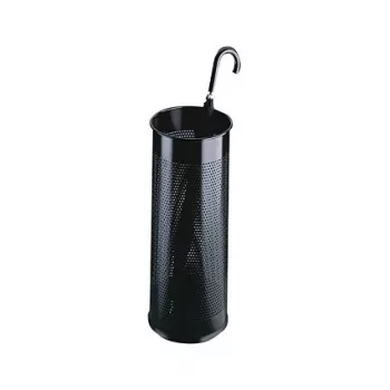 Kulatý kovový stojan na deštníky Durable, 28,5 l, černý (335001)