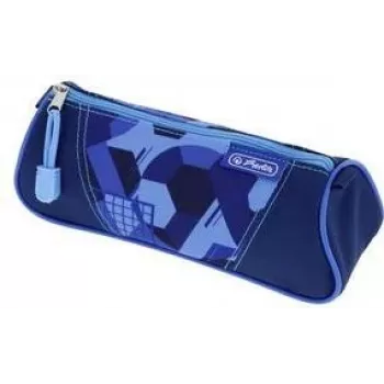 Pouzdro na psací potřeby Herlitz trojúhelníkové Blue Goal polyester, 1 přihrádka na zip 400205920