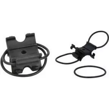 FISCHER Universal Bicycle Pump Holder, Black Plastic, for All Standard Hand Pumps, 1 Piece (85574)