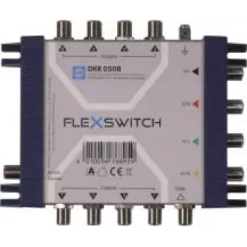 Multiswitch WISI FLEXSWITCH DXR0508 5 na 8, napájený z přijímače, pasivní, kaskádovatelný