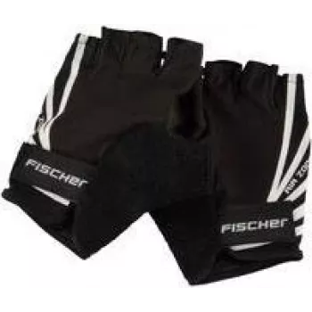 FISCHER cyklistické rukavice Sport, velikost S/M, polstrovaná dlaň, prodyšný hřbet ruky, suchý zip, unisex, poloprsté 86313
