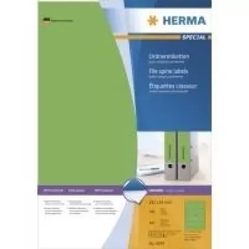 Etikety na pořadače HERMA SuperPrint zelené 61 x 192 mm 400 etiket (100 listů x 4) 4299