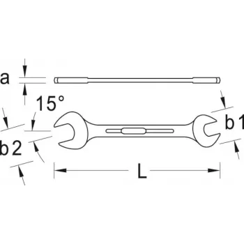 GEDORE Double Open-End Spanner 19x22 mm (6066770)