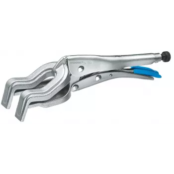 GEDORE Pipe Welding Grip Pliers 279 mm (11 inch), Cast Steel Jaws, Nickel-Plated (6407510)
