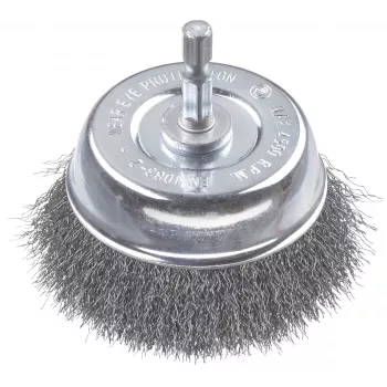 Drátěný kotoučový kartáč kwb 75 mm, 0,2 mm vlnitá ocel, dřík 6 mm pro kov a kámen 606310