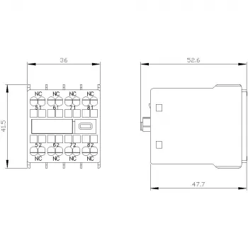Pomocný kontaktní blok SIEMENS 40E SB10E S00 3RH2911-2G (3RH29112GA04)