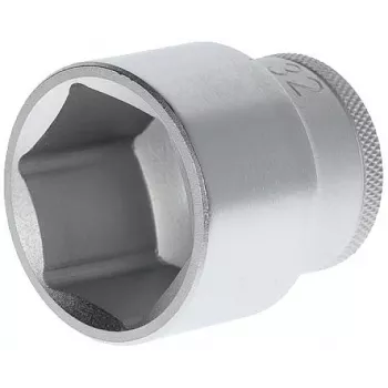 GEDORE 1/2 inch Drive Hexagon Socket 32 mm, 6-Point, Chrome-Plated, DIN 3124 6132740