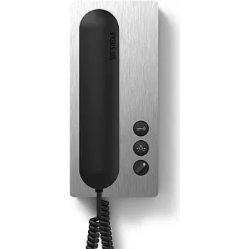 Siedle HTA 811-0 E/S sluchátko domovního telefonu - černé s designovými prvky z nerezové oceli 200041543-00