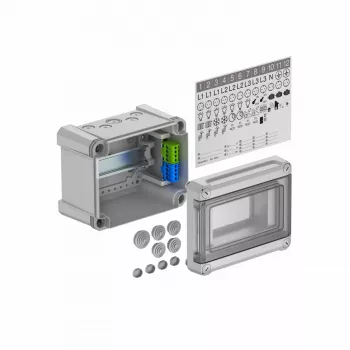 Povrchová rozvodná skříň OBO Bettermann SDB 05 PS pro max. 5 modulových jednotek, IP65, šedá 2008804
