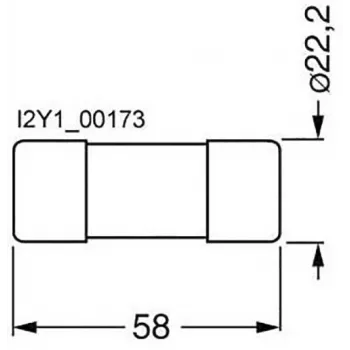 Válcová tavná vložka SIEMENS SITOR 80A 660V AC/700V DC gR 22x58mm (3NC2280)