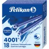 Standardní velkokapacitní inkoustové náplně Pelikan 4001 GTP/18 královská modrá, 18 ks 300735