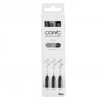 COPIC Multiliner fineliner černý 0,5 mm, 3 kusy (22075633)